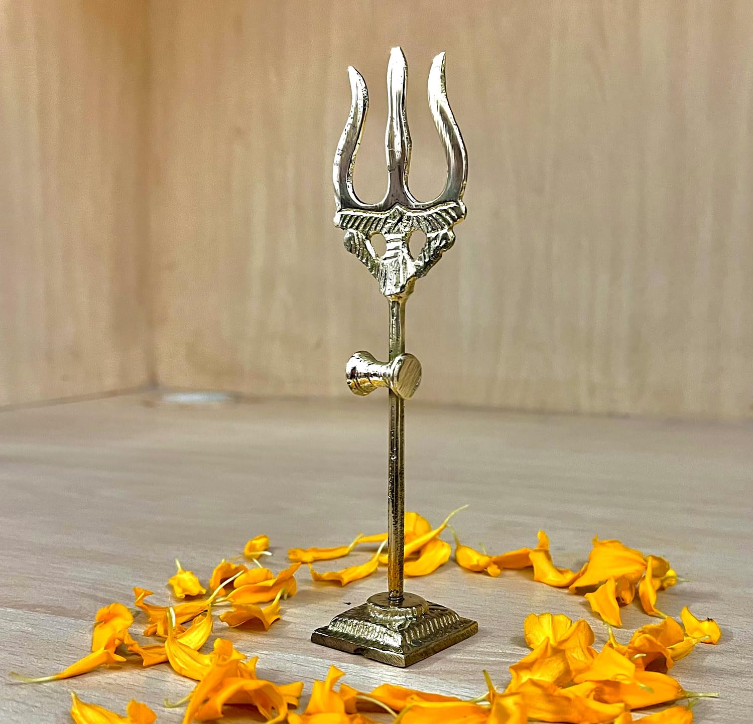 Crafts of India Brass Shiva Trishul Trident Hindu - 5.5 Inches
